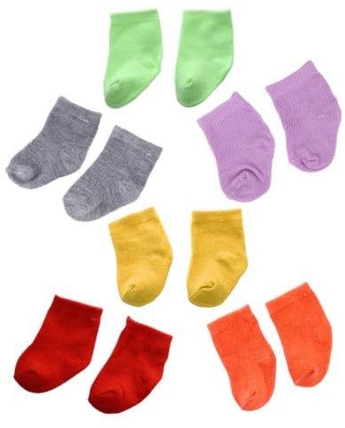 Garneck 6paare Puppensocken Für DIY Puppen Bunte Socken Für Puppenzubehör Spielzeug Für Geeignet Für Amerikanische Puppenmädchen Und Puppenkostüme
