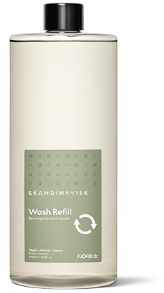Skandinavisk FJORD - Nachfüllpackung für Hand- und Körperwaschmittel, Duftnoten: Apfel- und Birnenblüte, Obstgartenfrüchte und rote Johannisbeeren, 1 l