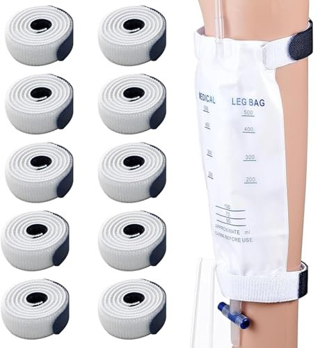 10 Stück Urinbeutel Halter,Beinbeutel Halterung,Katheter Gurt,Urinbeutel Halter,Fixierbänder Für Katheter,Katheterbefestigungsband,Bein Verstellbarer Befestigungsgurt,Für Katheter Urinbeutel Schlauch