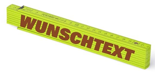 KIWISTAR UG - Zollstock - hellgrün - Gliedermaßstab - individuell personalisiert - Meterstab mit Name - aus Buchenholz - Geschenk zum Geburtstag, Vatertag - Werkzeug mit Gravur & Wunschtext