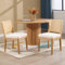 chairus 2er Set Esszimmerstühle Chenille Küchenstühle mit Rattan Rückenlehne Retro Holz Akzentstühle Polsterstühle für Esszimmer Küche Wohnzimmer (Weiß-2)