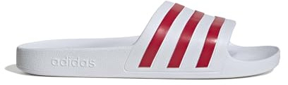 adidas Unisex Adilette Aqua Slides Sandal, Ftwr White/Team Colleg Red/Ftwr White, 37 EU