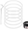 Linkidea 6 Pcs Blender Replacement Parts, Silicone Gasket Exact Fit Lid & Changing Tool Kits, Compatible with Magic Bullet MBR-1101 250W, Mixer Accessories (White)