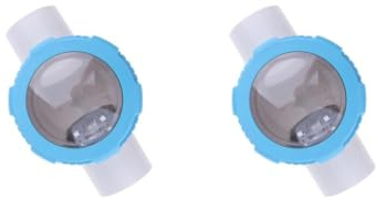 Lot de 2 Clapets anti-retour Clapper Valve 63mm pour Piscine Transparent