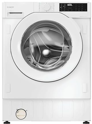 Candy Pro-Wash 400 BC448M4D8J-S, Lavatrice integrabile 8 KG, 1400 Giri/min, Display digitale, Connettività WIFI, 16 cicli, Motore Inverter, Inizio differito 24H, Blocco Bambini, Rilevatore KG, Bianco