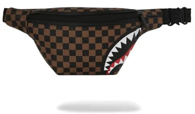 Sprayground Herren Check 2 Emboss Savvy Crossbody Bag, Brown, One Size