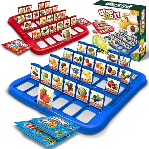 Wer Das Ist? Wer Ist Es? Brettspiel für Kinder Familie Raten Spiel Ratespiel für 2 Spieler 96 Karten Klassisches Kompaktes Spiele Lustiges Familienspiele Kinder Geschenk
