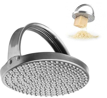 Premier Housewares Versatile Round Grater | Round Design Stainless Steel Grater For Efficient Cooking | Durable Constructed Cheese Grater For Baking | Nostalgic Vegetables Grater