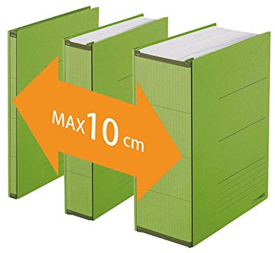 PLUS Japan, Zero Max Platzsparordner in Grün, 1er Pack (1 x 1 Ordner)