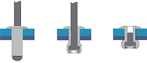 Bralo - Remache aluminio/acero estandar diámetro 4x8mm