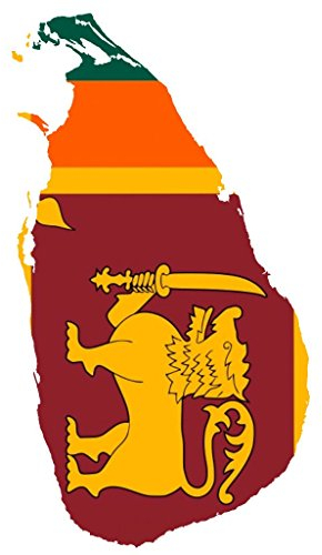 Werbetechnik Sotirios Papoutsis Auto Aufkleber SRI Lanka Sticker Konturgeschnitten (ca 11x6 cm)
