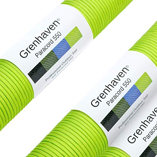 Grenhaven Paracord 550 31m Nylon 4mm 7 Stränge Linienbreite Fallschirmschnur Universell Survival-Seil, 250 kg Bruchlast Beträgtt aus reißfestem Parachute Cord“ Achtung!!! Nicht zum Klettern!