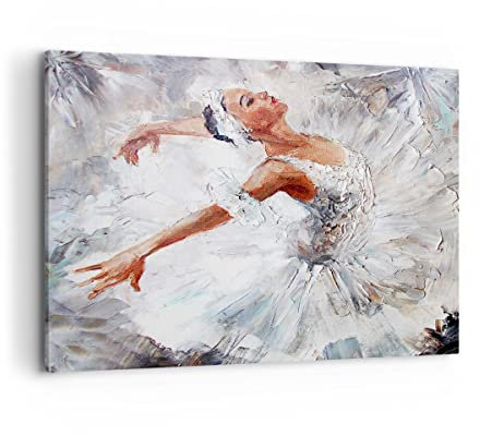 Wandbilder Dekoration Wohnzimmer Frau Tanz Ballett Körper Bilder auf Leinwand 120x80cm Leinwandbild Schlafzimmer Küche Deko Wand Kunstdruck Art Groß XXL Wanddeko Bild Wall Decor Canvas AA120x80-3101