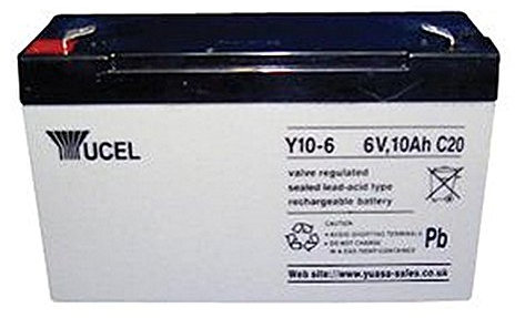 BATTERY LEAD ACID 6V 10AH YUCEL Batteries Rechargeable