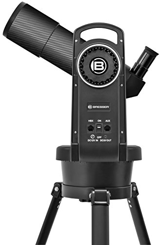 Bresser Refraktor Teleskop 80/400 automatisches Goto Teleskop mit Computersteuerung über Handbox und hochwertigem Objektiv-Sonnenfilter, inklusive Stativ und umfangreichem Zubehör