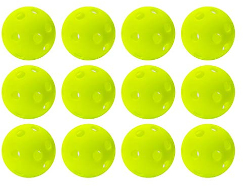 Franklin Sports Plastic Practice Golf Balls - Indoor + Outdoor Training Golf Balls - Best for Chipping + Putting Practice - Official Size Golf Balls - 12 Pack, 1.5