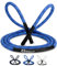 Cravallo® Springseil I 3 Meter Fatburner Speed Jumping Rope I Erwachsenen Profi Skipping Seil I Ideal zum Boxen, Ausdauer Sport, MMA, HIIT in Schwarz, Blau und Weiß (3.00 m, Blau)