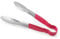 HENDI Servierzange HACCP, Griff beschichtet in den HACCP farben, Küchenzange, Lebensmittel Zange, Grillzange, Kochzange, 250mm, Edelstahl, Rot