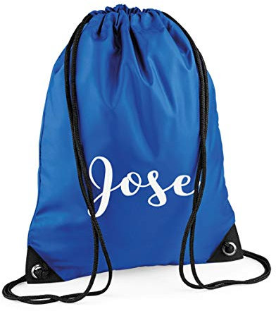 Nametape Express Gymsac/Pump/Swim bag/Sack drawstring backpack personalised with name, great for school or gym (Royal Blue)