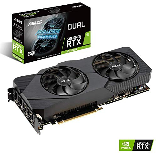 ASUS Dual GeForce RTX 2070 SUPER EVO Carte Graphique Gaming (8GB GDDR6, Axial fan, 0dB, 2.7-slot, Auto-Extreme, GPU Tweak II, 144hr validation)
