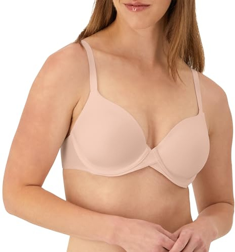 Maidenform One Fab Fit Underwire, Push-Up T-Shirt, Modern Demi, Lightly Padded Bra with Convertible Straps