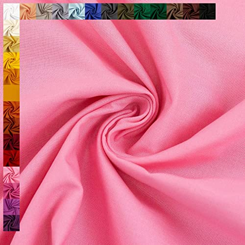 Swafing Baumwollstoff Heide, Uni-Farben, Einfarbig, 100% Baumwolle, rosa, Standard 100 by Oeko-TEX (50cm x 150cm)