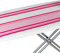 Bügelbrettbezug Baumwolle - M - Gestreift Pink - Made in Germany, passend für Bügelflächen 125x42cm, Bügeltischbezug für Dampfbügeleisen