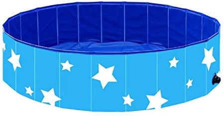 PetPhindU Piscina Bagno per Piccole Medie Cani di Grossa Taglia e Bambini, Cane di Acqua Stagno Tappetino Rigido di Plastica Portatile del Cucciolo Piscina Pieghevole Che Bagnano Vasca d'Acqua