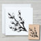 NEWSTAMPS Stempel Weidenkätzchen Motivstempel groß aus Holz & Gummi zum Karten basteln, Holzstempel, Blumen, Pflanzen, Floral, Wiese, Gräser, Scrapbook, Textilstempel, Deko, Kinder