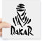 HSIOVE 2ST New Dakar Rally Auto-Fenster-LKW SUV Auto Auto-Tür-Motorrad-Tool Box Notizbuch-Laptop-Aufkleber-Abziehbild Einfache Reinigung (Color Name : Black)