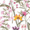 anna wand – Selbstklebende Bordüre/Borte/Wandbordüre „Botanical Garden” Blumen floral – Mehrfarbig auf Weiss – 450 x 11.5 cm – Made in Germany