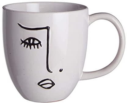 BUTLERS LINE ART Tasse mit Gesicht 350ml