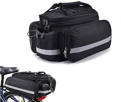 Sacoche de Vélo, 25L Sacoche de Porte Bagages, Cyclisme Sac de Rangement, Multifonction, avec Bandes Réfléchissantes et Housse Imperméable, pour Randonnée en Famille, Camping, Voyages Quotidiens
