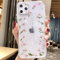 Tybiky Mobile Phone Case for iPhone 11 Dried Flowers Crystal Gel Protective Case Flower Bumper Ultra Thin Cover Shell Protective Case for iPhone 11 One Flower Circle
