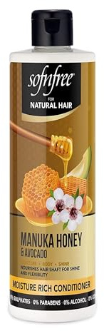 SNF Manuka-Honig und Avocado, sulfatfreier, feuchtigkeitsspendender Conditioner für Locken, Wellen und schützende Styles, 350 ml
