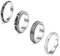 Corato Edelstahl Hochzeit Ring Set für Damen Schlicht Blau Opal Verlobung Ring für Männer Frauen Größe 65(20.7)