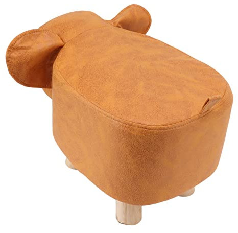 Elefant-Hocker Weicher Schöner Stabiler Starker Tragfähigkeits-Kindergarten-Elefant-Hocker für Wohnzimmer-Schlafzimmer (Orange)