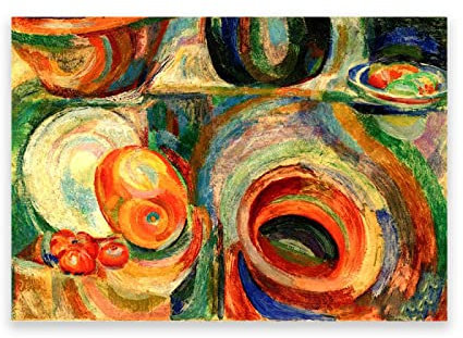 IKYE Sonia Delaunay-Terk Reproduktion berühmter Gemälde. berühmten Gemälden auf Leinwand, Wandkunstdruck. Wohnzimmer-Dekorbilder (Stillleben) 30 x 45 cm (11,8 x 17,7 Zoll) rahmenlos