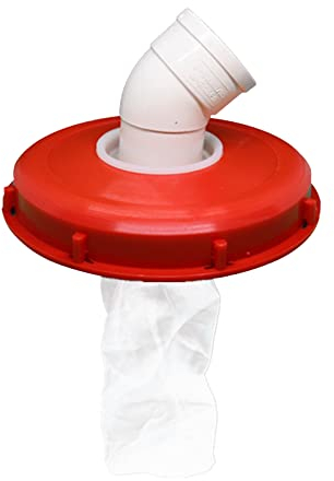 IBC Deckel Filter,IBC Deckelfilter Regenwasserfilter Wasserfilter Nylon Auswaschbar Mit Deckel, 165mm/245mm Tankdeckel Wasserfilter,IBC Tank Filter Zubehör Lid für Regenwassertank (245MM, 45 Grad)