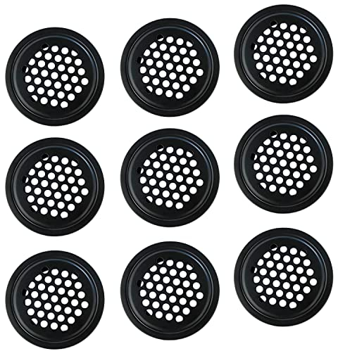 Qrity 10 Pezzi Griglia di Ventilazione Rotonda, Foro Della Griglia di Ventilazione 25mm, Griglie Ventilate, Coperchio di Ventilazione, Usato in Cucine, Armadi, Armadi e Armadi per Scarpe