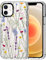 MOSNOVO Case for iPhone 12 Mini, [Buffertech 6.6ft Military-Grade Drop Protection] [Anti Peel Off Tech] Clear TPU Bumper Phone Case Cover Design - Floral Garden