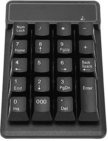 Gugxiom 2.4G Wireless Numeric Keypad, Portable Number Pads 19 Keys, Financial Accounting Numpad for Laptop PC Desktop Surface Pro Notebook, Plug and Play