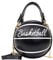 Basketball-förmige Geldbörse für Damen, Körperhandtasche, Mädchen, Umhängetasche, Tragetasche, Schultertasche, PU-, runde Handtaschen wojonifuiliy01 (Black, One Size)