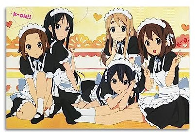 ELedvb K-on AnimeCanvas-Poster, dekoratives Gemälde, Leinwand-Wandposter und Kunstdruck, modernes Familienschlafzimmer-Dekor-Poster, 20 x 30 cm