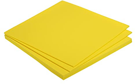 QUARKZMAN EVA Schiuma Fogli Giallo 9.8 x 9.8 3mm Spessore Artigianato Schiuma Fogli per Costumi, Arti e Artigianato Progetti 6pz