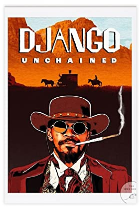 RIKCAT Django Poster Filmposter Leinwand Poster Wandkunst Dekor Druck Bild Gemälde für Wohnzimmer Schlafzimmer Dekoration ungerahmt 30 x 45 cm