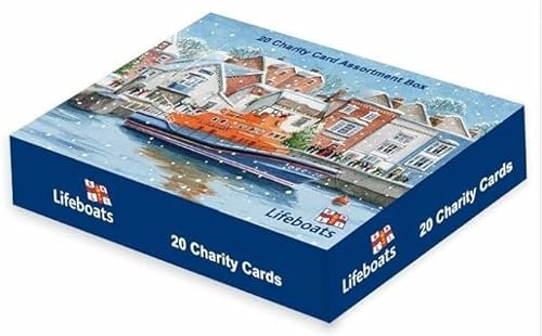 Woodmansterne Artistic Charity Weihnachtskarten, unterstützt RNLI Rettungsboote – Winterschneebedeckte Küstenszenen, umweltfreundlich und recycelbar, Box mit 20 Karten