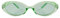 Laurinny 90er Retro Sonnenbrille für Damen Herren Kleine Schmal Retro Oval Sonnenbrille Gläser(Grün/Hellgrün)