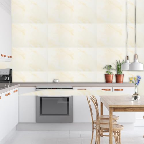 Küchenrückwand selbstklebend,Küche Küchenrückwand Glasoptik 10 Stück Spritzschutz Küche 30cm x 60cm Rückwandschutz Platte 2.5mm PVC Folie für Küche Badezimmer (C)