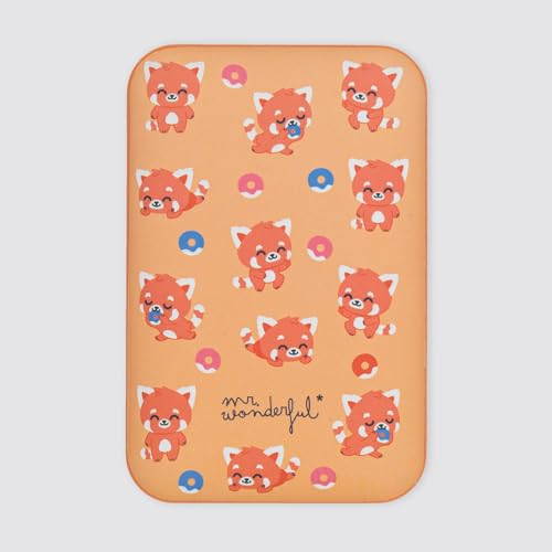 WONDEE Mr Wonderful Power Bank, Batería Externa Carga Rápida Panda Rojo 10.000 mah 3A USB C - Batería/Cargador Portátil para iPhone y Todos - Mr Wonderful Regalos, Gadgets Tecnológicos Originales
